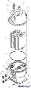 Tank Lid, Pentair StaRite DEPB51 | 24755-9002S